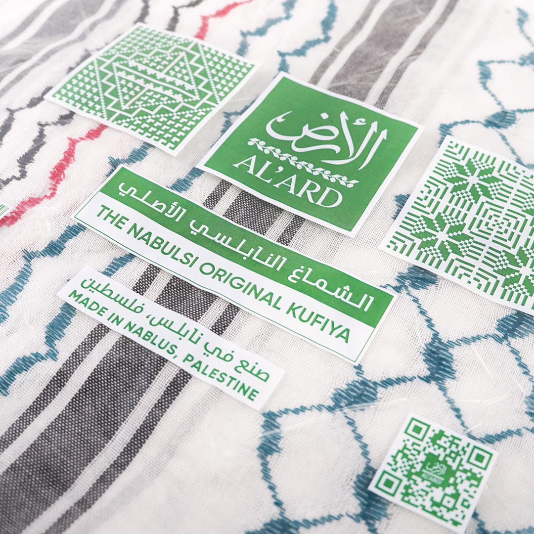Nabulsi Palestinian Flag Kufiya (Made in Palestine)