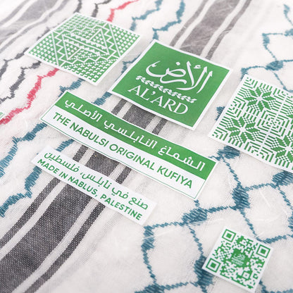 Nabulsi Palestinian Flag Kufiya (Made in Palestine)