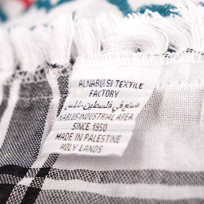 Nabulsi Palestinian Flag Kufiya (Made in Palestine)